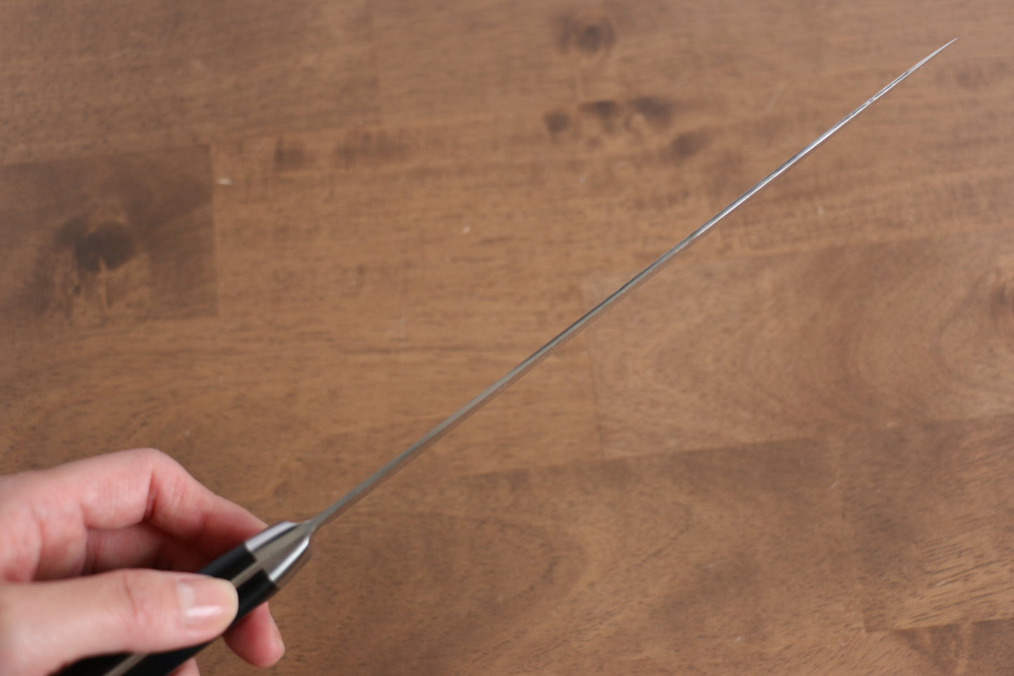 清助 AUS10 45層 鏡面仕上げ ダマスカス 牛刀包丁 210mm 黒合板柄 - 清助刃物