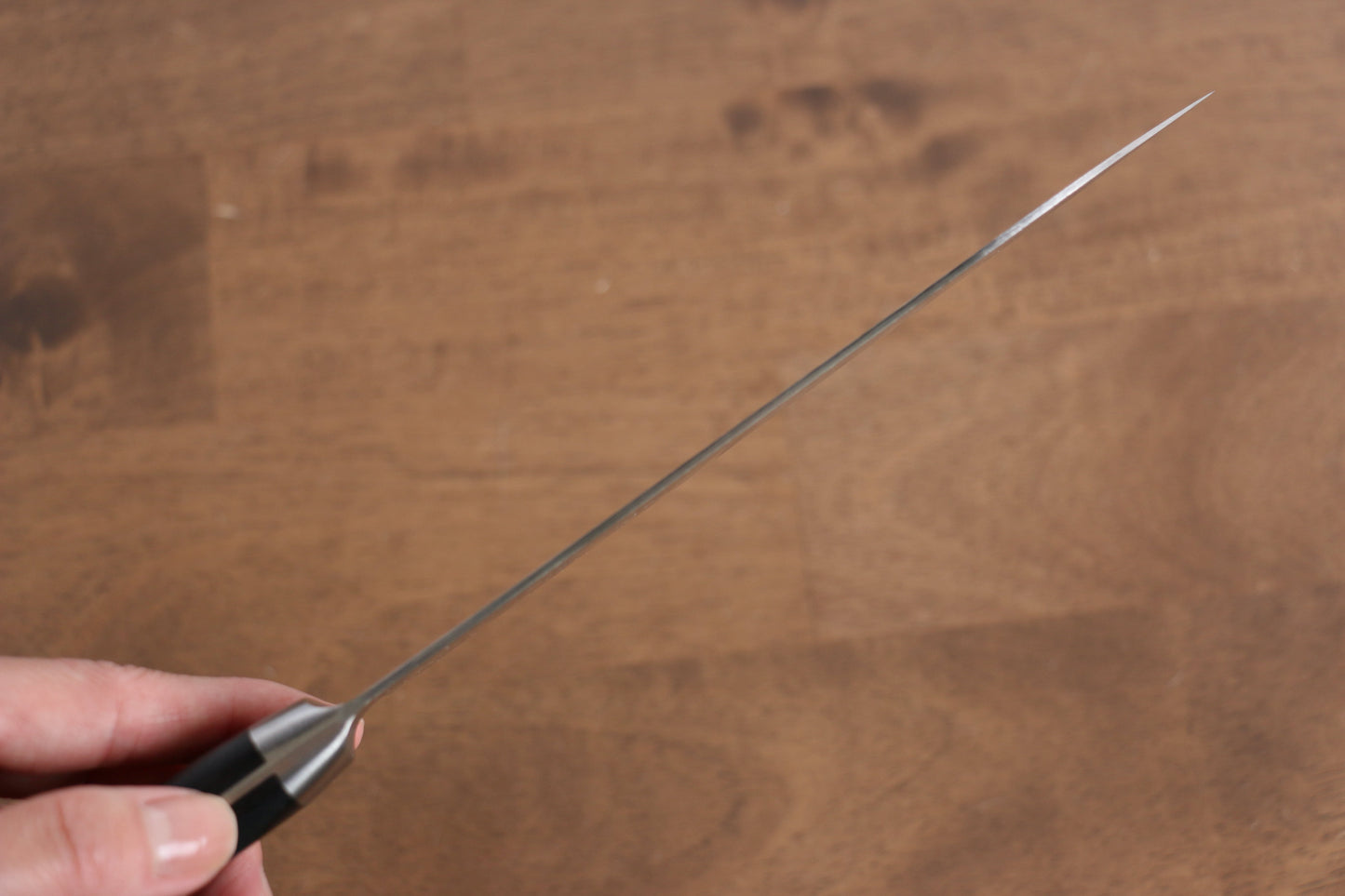 清助 AUS10 45層 鏡面仕上げ ダマスカス 三徳包丁 170mm 黒合板柄 - 清助刃物