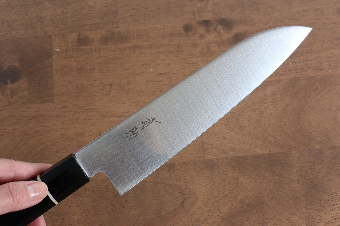 清助 モリブデン鋼(MOL) 三徳包丁 180mm 黒合板柄 - 清助刃物