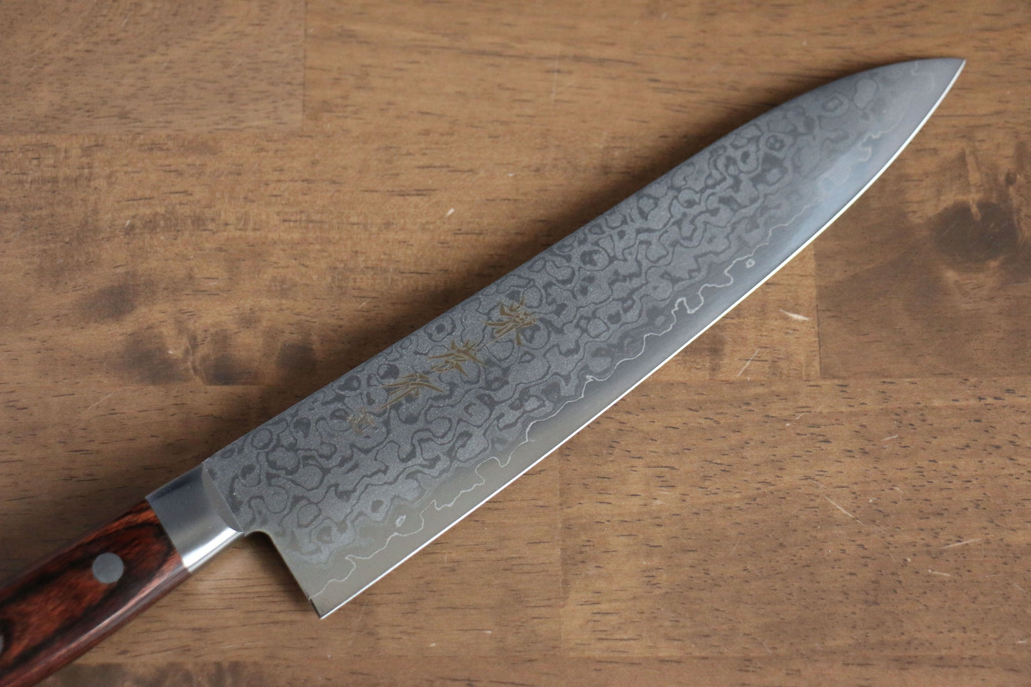 堺 孝行 V金10号 17層ダマスカス 鏡面仕上げ 牛刀包丁 210mm - 清助刃物