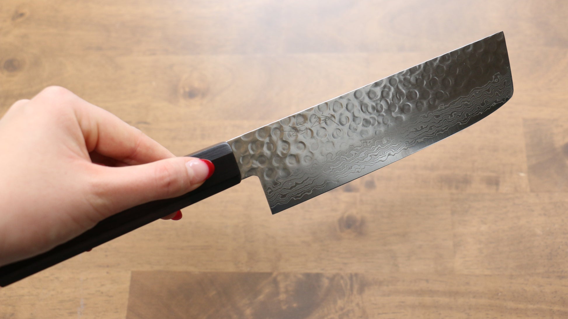 清助 AUS10 45層ダマスカス 薄刃包丁 160mm 紫檀柄 - 清助刃物