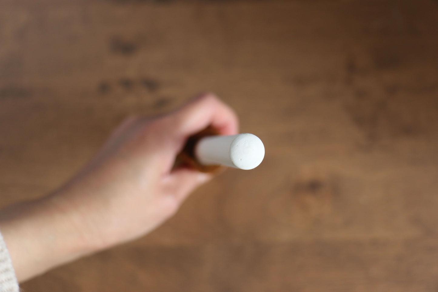 ファインセラミック ポール砥石 155mm 茶合板柄 - 清助刃物