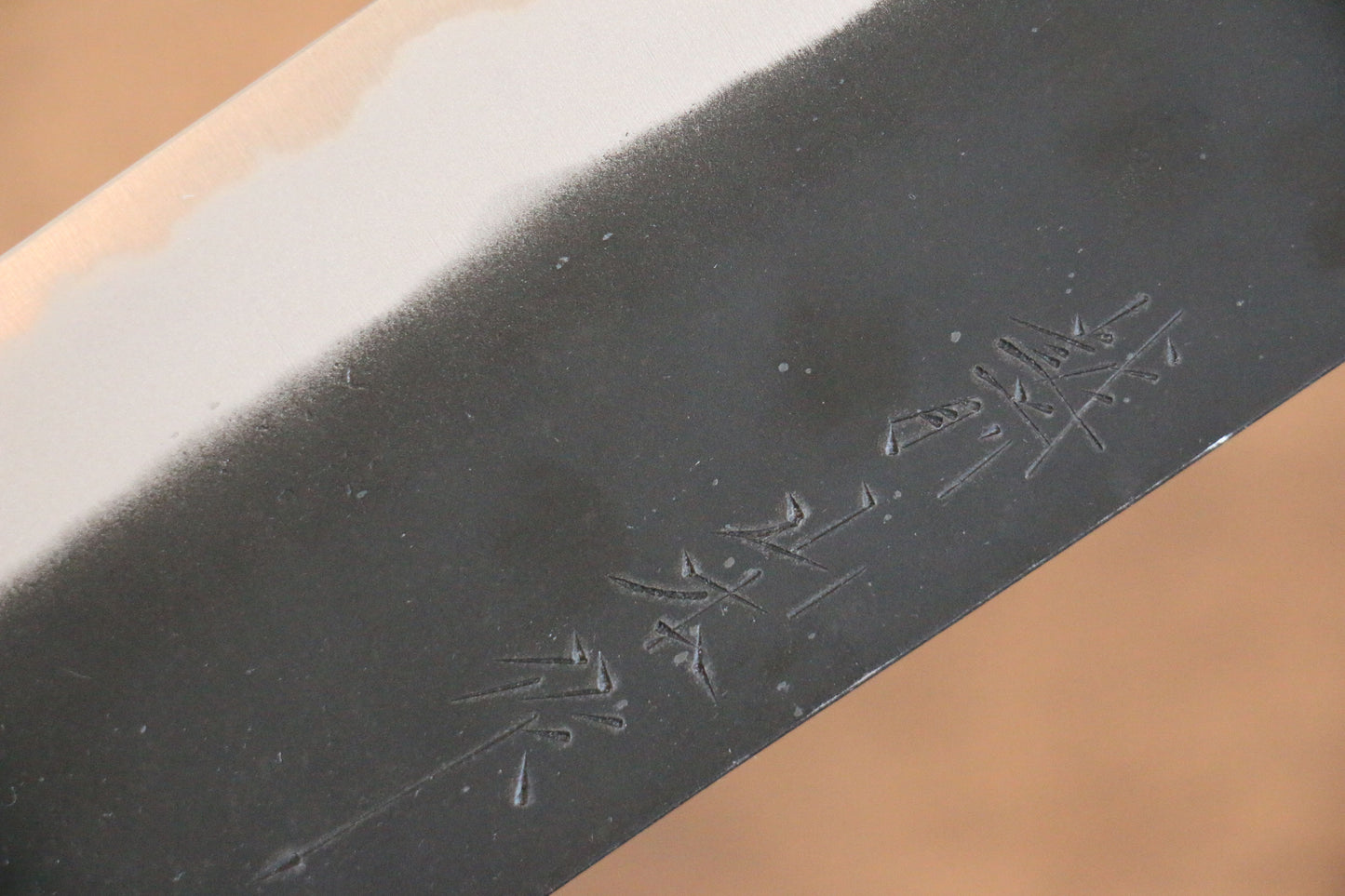 山本 直 白鋼 黒打 菜切り包丁 180mm ウォルナット柄 - 清助刃物