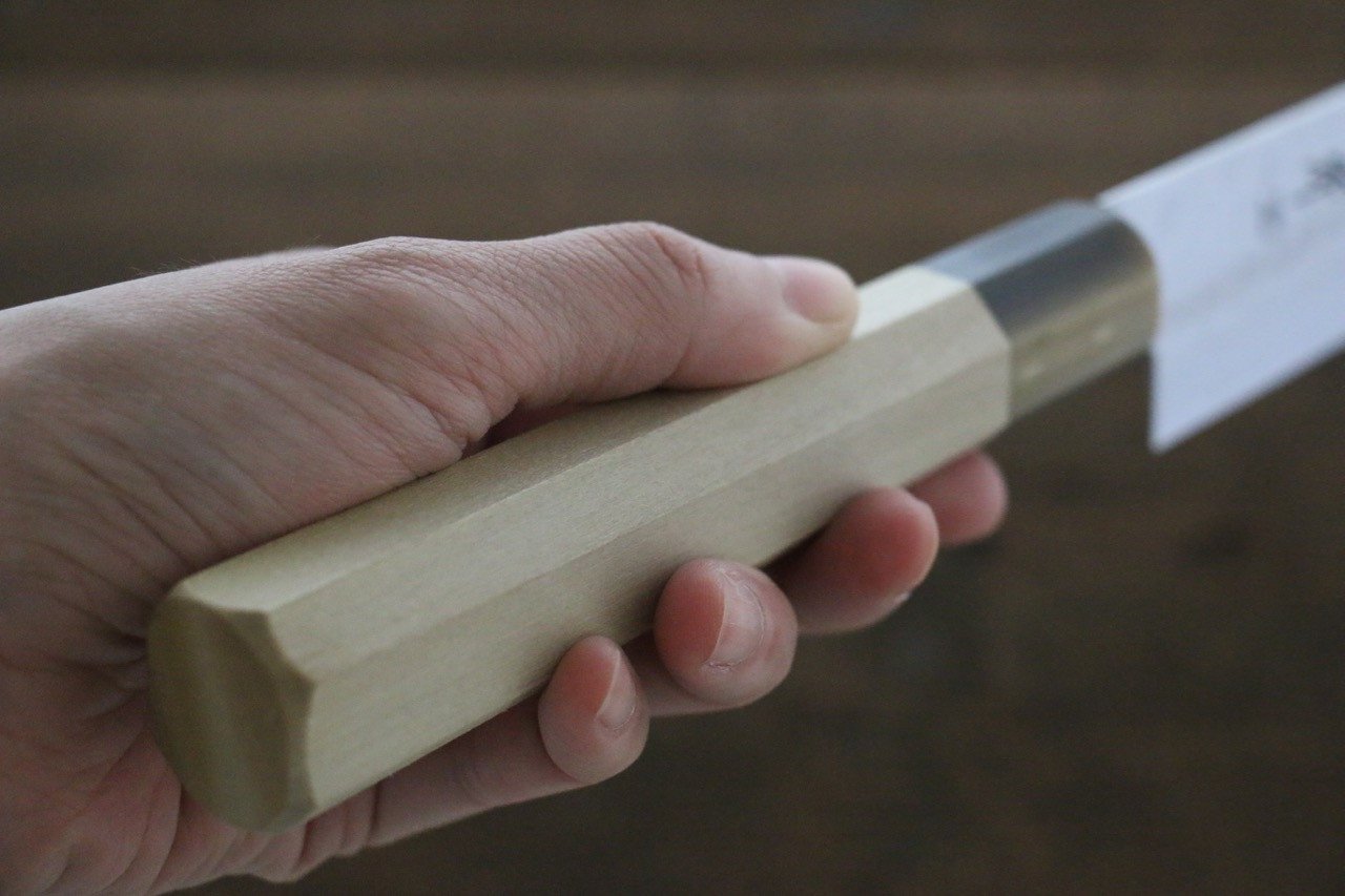 堺 孝行 AUS10 45層ダマスカス 筋引包丁 240mm 朴柄 - 清助刃物