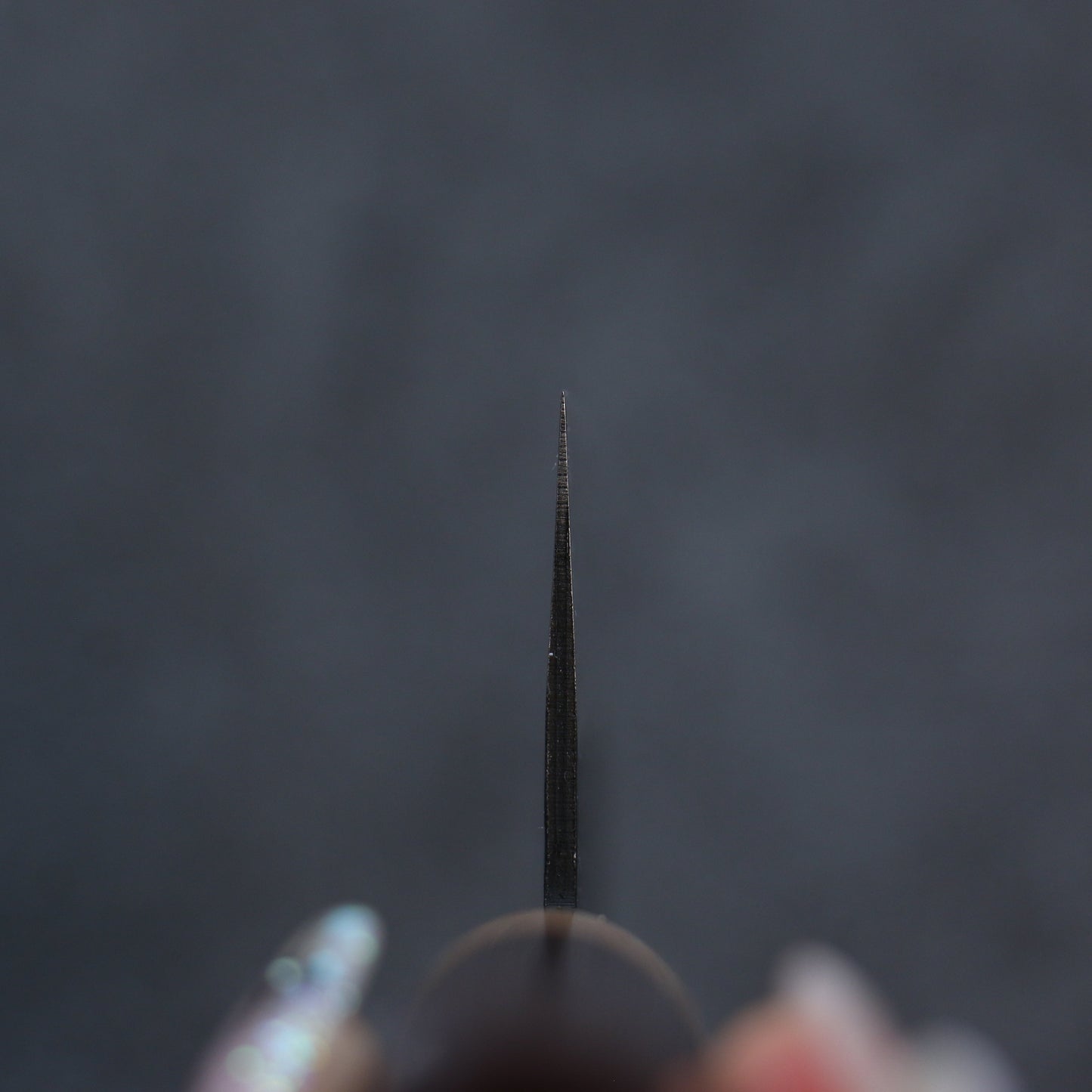 清助 紫檀 青スーパー鋼 鎚目 黒打 菜切包丁 165mm 紫檀柄 - 清助刃物