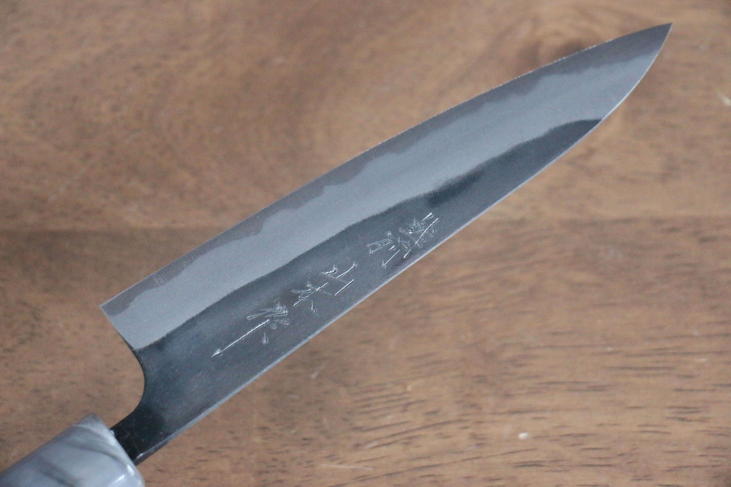 山本 直 白ニ鋼 黒打 ペティーナイフ 140mm 桜柄 - 清助刃物