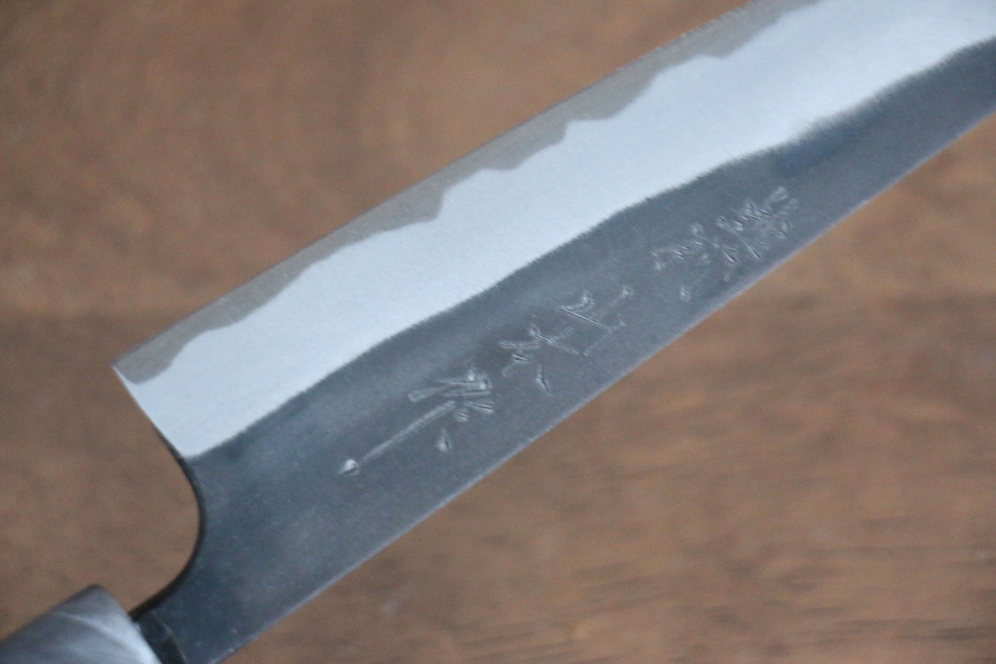山本 直 白ニ鋼 黒打 ペティーナイフ 140mm 桜柄 - 清助刃物