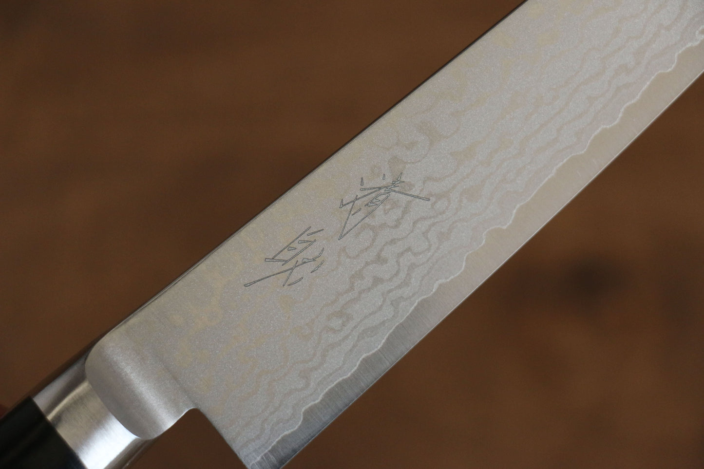 清助 V金10号 ダマスカス ペティーナイフ 150mm 黒合板柄 - 清助刃物