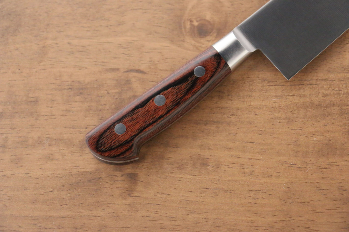伊勢屋 モリブデン鋼(MOL) 三徳包丁 180mm マホガニー柄 - 清助刃物