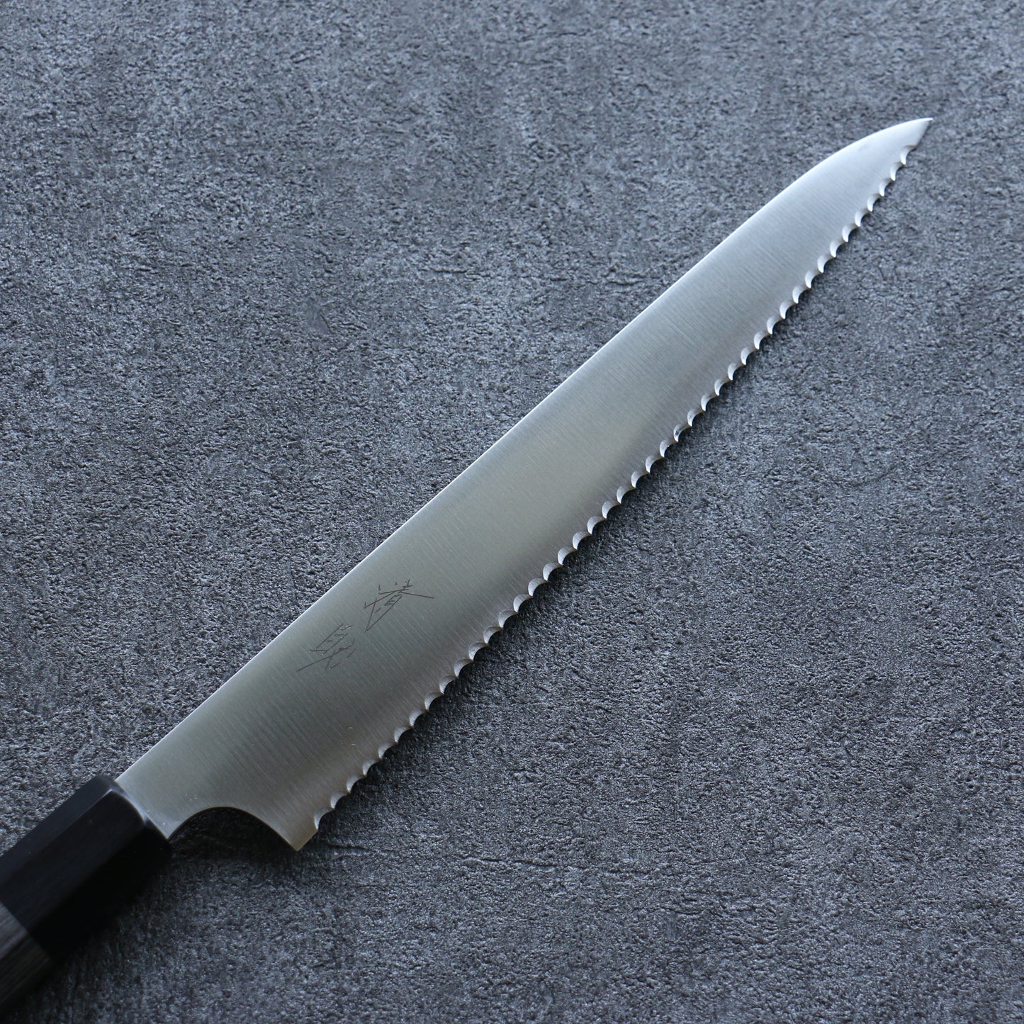 清助 ステンレス鋼 パン切り包丁 240mm グレー合板柄 - 清助刃物