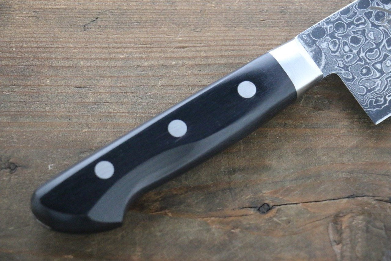 堺 孝行 AUS10 45層 鏡面仕上げ ダマスカス 三徳包丁 170mm - 清助刃物
