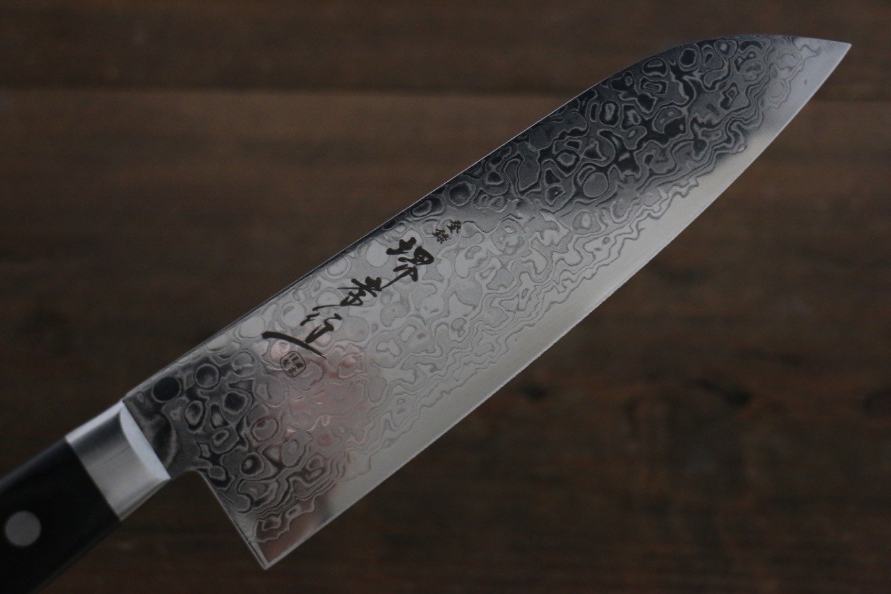 堺 孝行 AUS10 45層 鏡面仕上げ ダマスカス 三徳包丁 170mm - 清助刃物