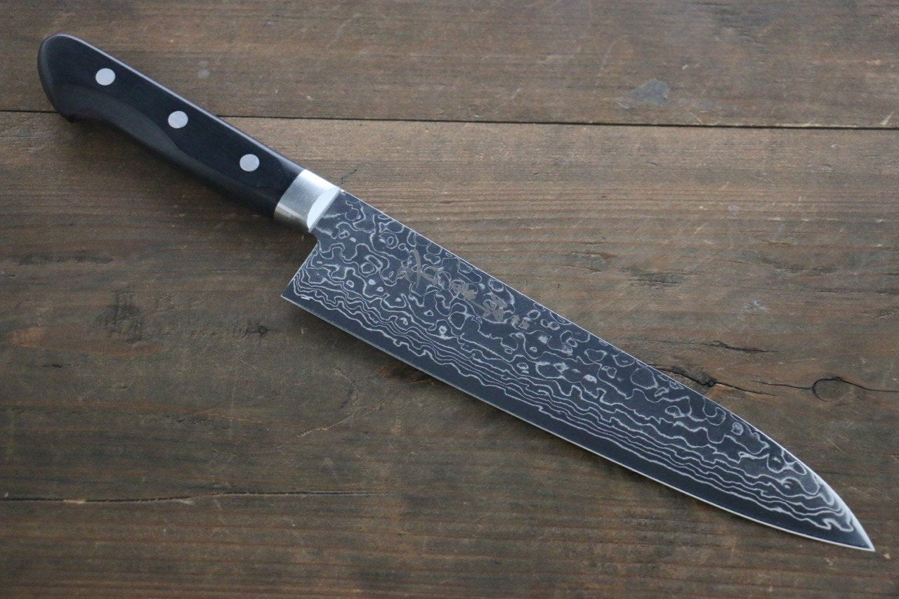 堺 孝行 AUS10 45層 鏡面仕上げ ダマスカス 牛刀包丁 210mm - 清助刃物