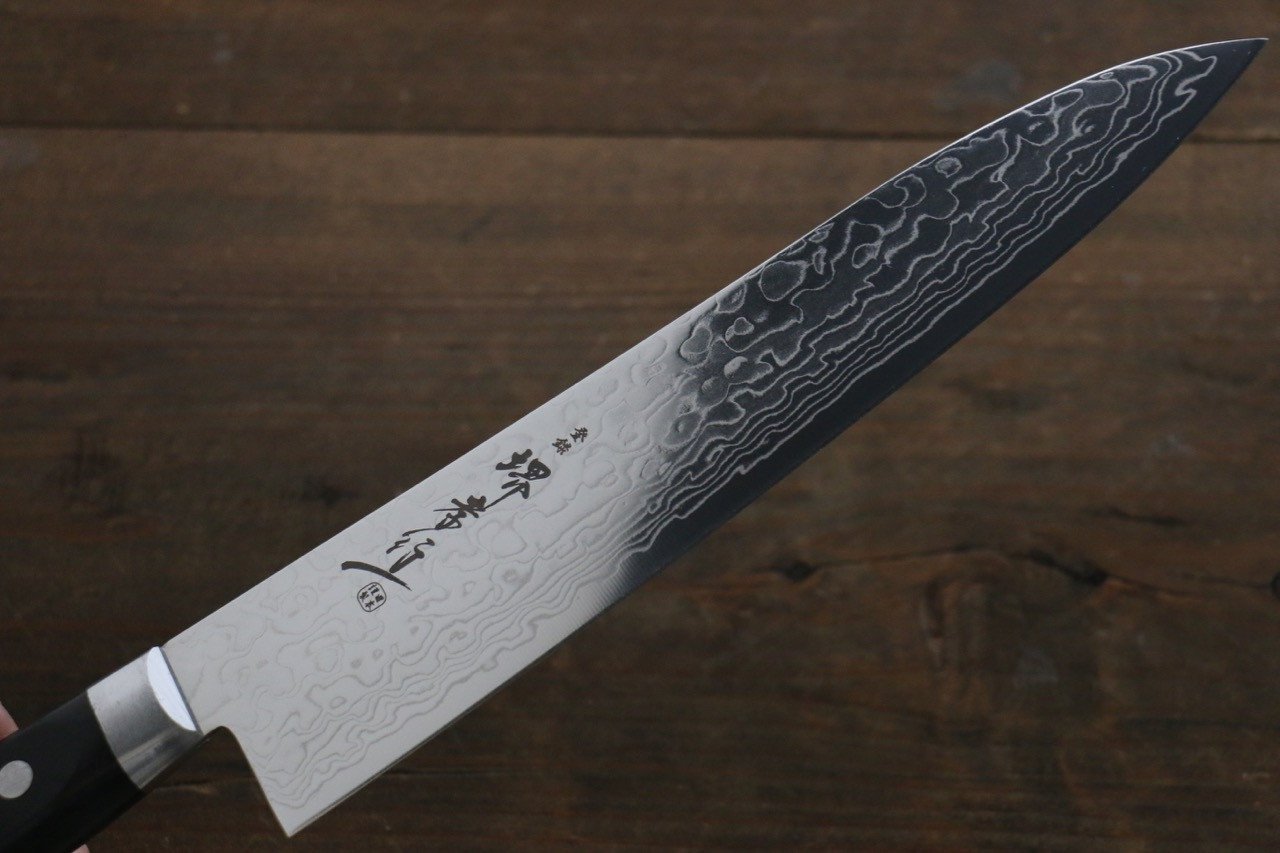 堺 孝行 AUS10 45層 鏡面仕上げ ダマスカス 牛刀包丁 210mm - 清助刃物