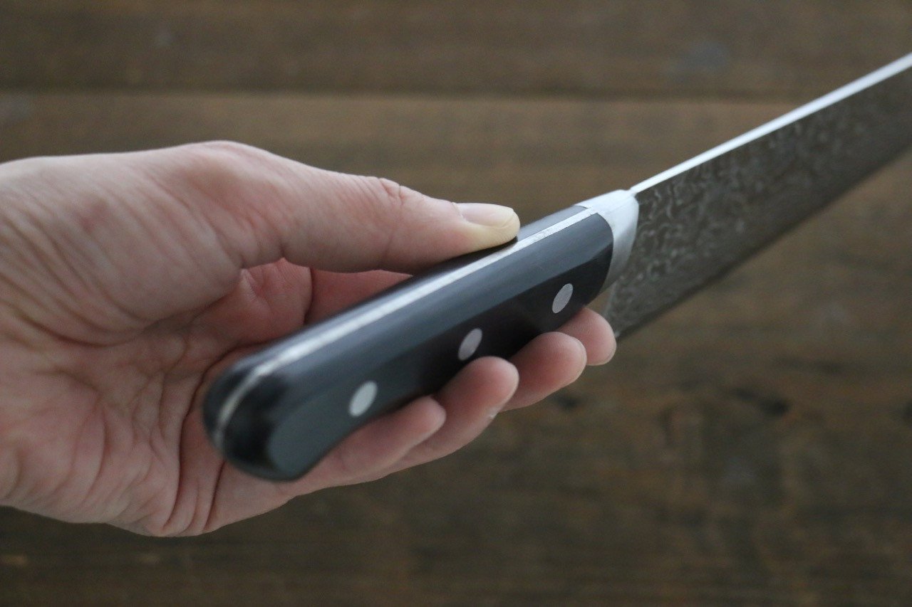 堺 孝行 AUS10 45層 鏡面仕上げ ダマスカス 牛刀包丁  210mm - 清助刃物