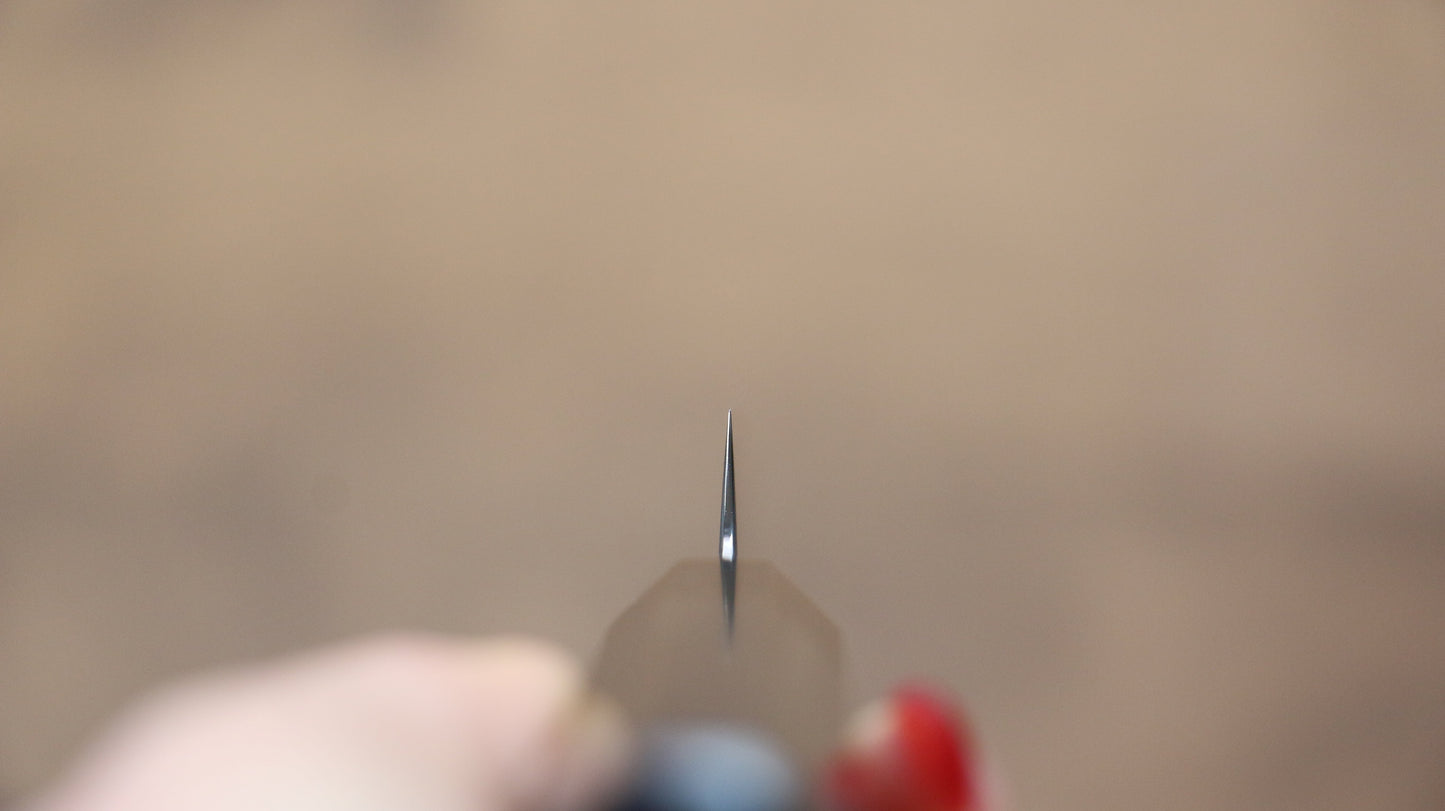 寛丈 V金10号 ダマスカス 切付ペティナイフ 180mm グレー合板柄 - 清助刃物