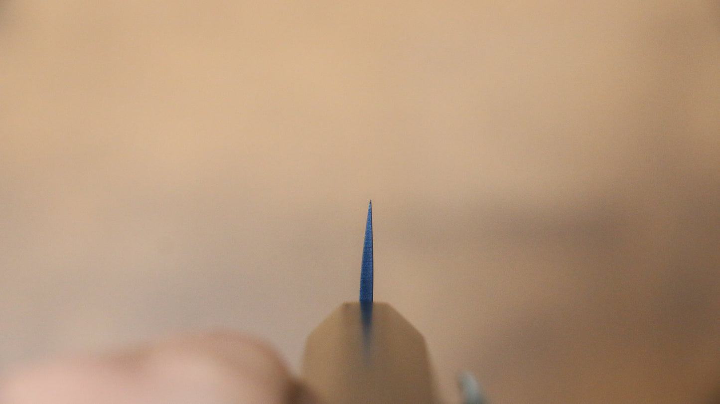 清助 SK-85鋼 イオンプレーティング 鎚目 ペティーナイフ 150mm グレー合板柄 - 清助刃物