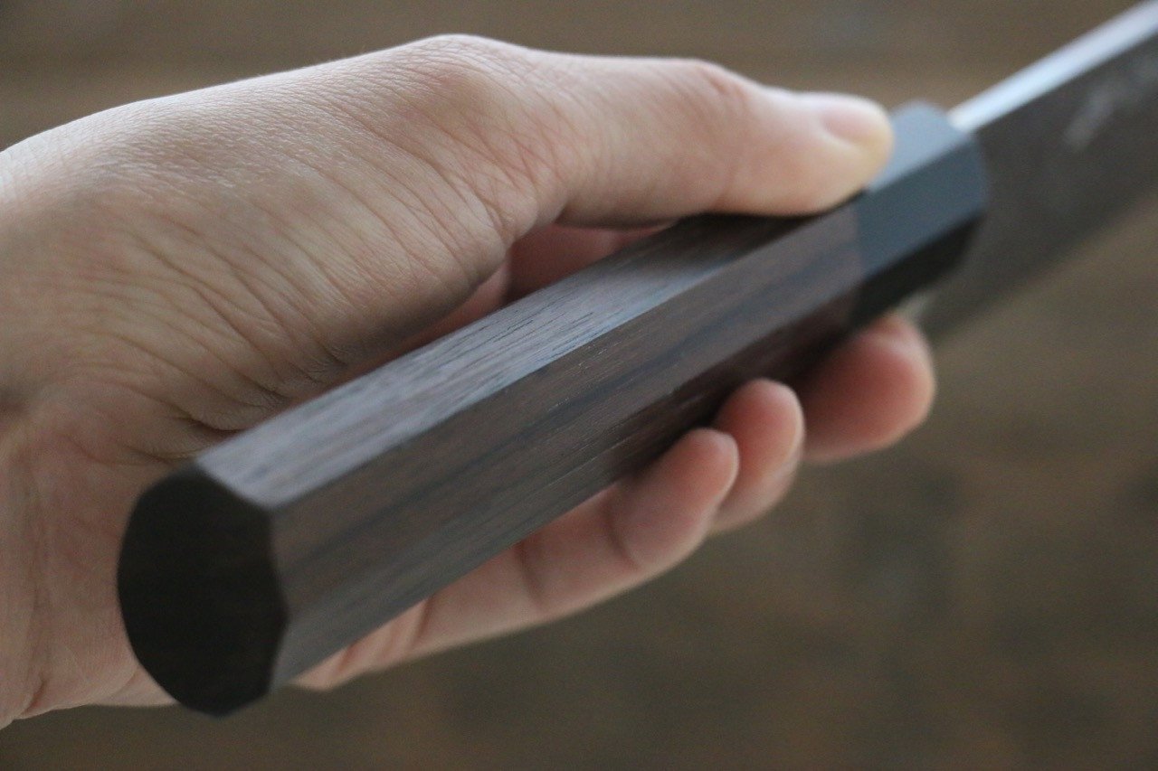 佑成 SG2 ダマスカス 切付牛刀包丁 240mm 紫檀柄 - 清助刃物