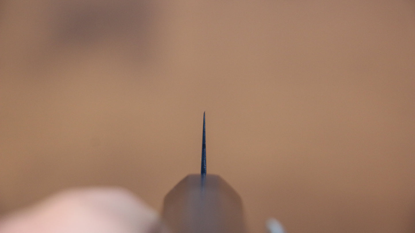 清助 SK-85鋼 イオンプレーティング 磨き仕上げ ペティーナイフ 150mm グレー合板柄 - 清助刃物