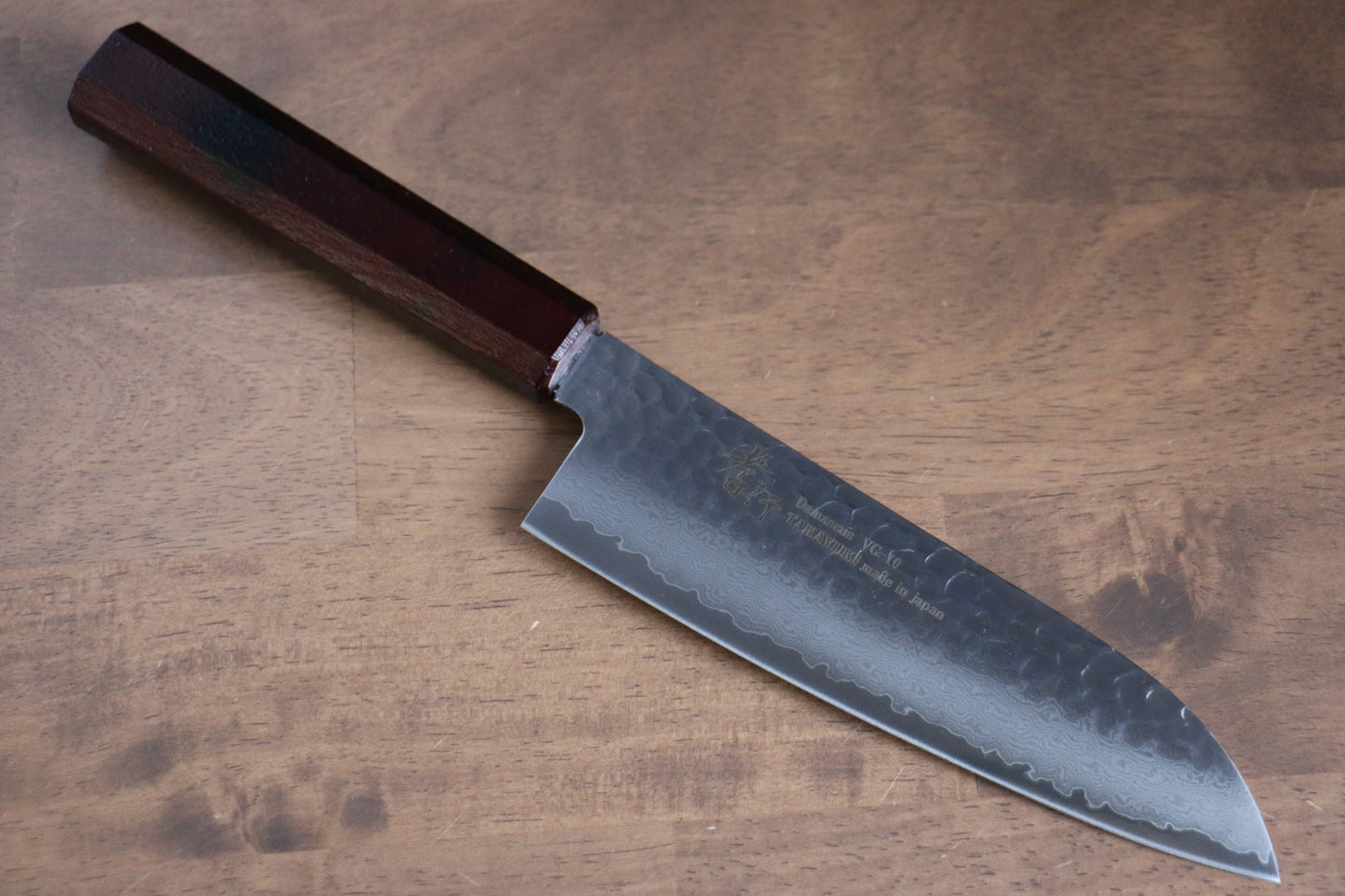 堺 孝行 なないろ VG10 33層 三徳包丁 180mm ABS樹脂(赤べっ甲)柄 - 清助刃物