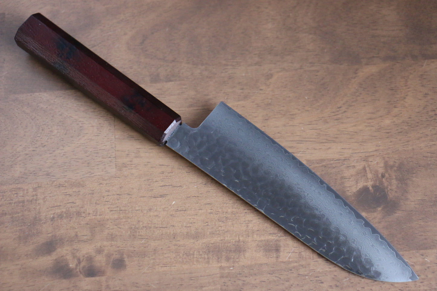 堺 孝行 なないろ VG10 33層 三徳包丁 180mm ABS樹脂(赤べっ甲)柄 - 清助刃物