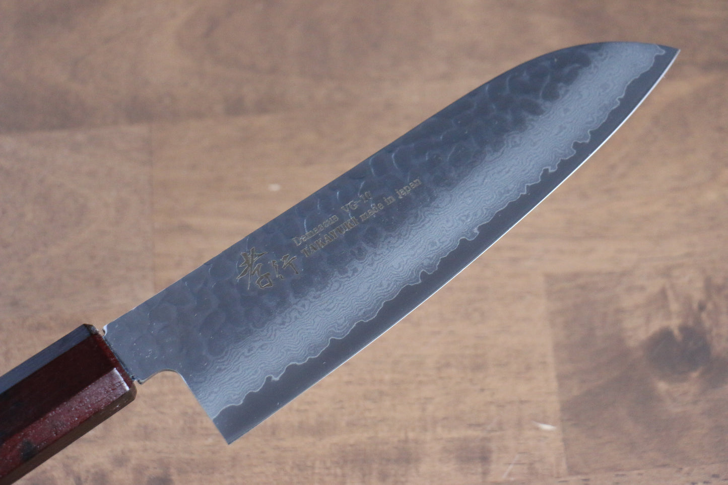 堺 孝行 なないろ VG10 33層 三徳包丁 180mm ABS樹脂(赤べっ甲)柄 - 清助刃物