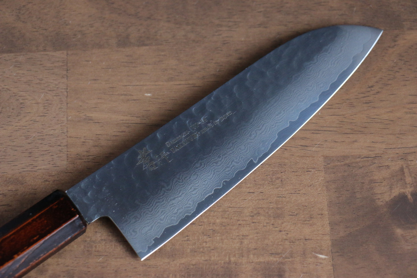堺 孝行 なないろ VG10 33層 三徳包丁 180mm ABS樹脂(レトロ木目)柄 - 清助刃物