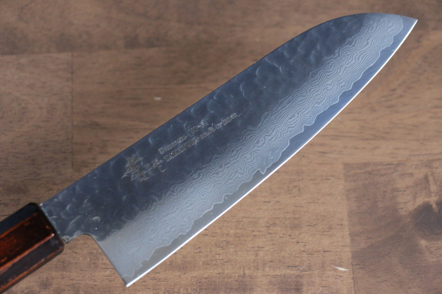 堺 孝行 なないろ VG10 33層 三徳包丁 180mm ABS樹脂(レトロ木目)柄 - 清助刃物