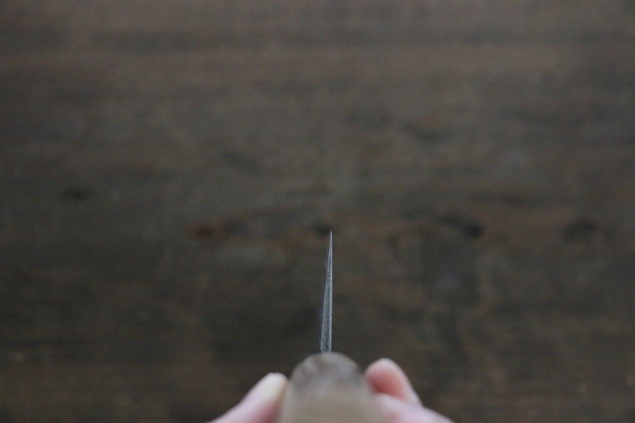 清助 青ニ鋼 梨地 三徳包丁 165mm 栗柄 - 清助刃物