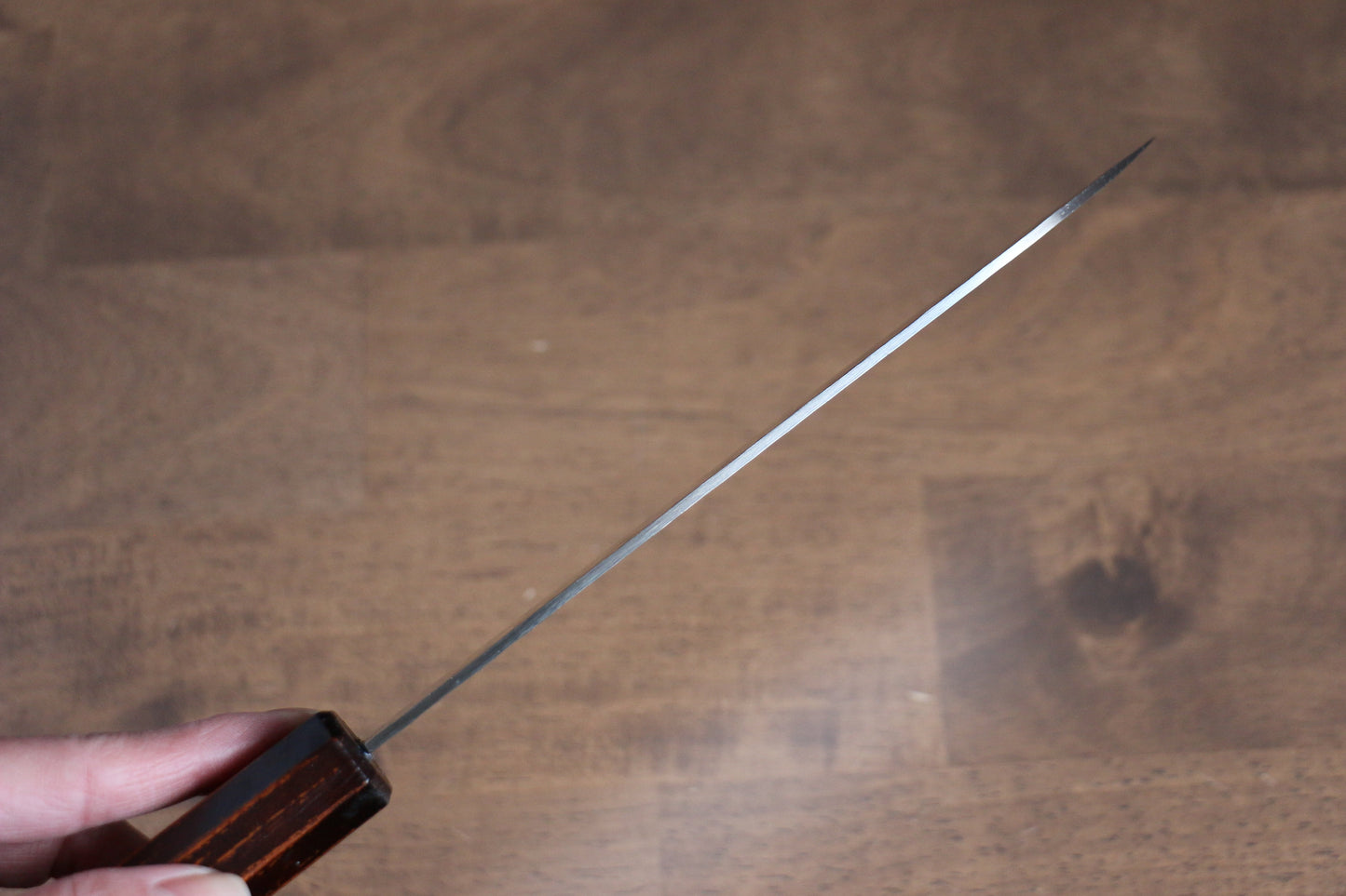 堺 孝行 なないろ VG10 33層 三徳包丁 180mm ABS樹脂(レトロ木目)柄 - 清助刃物