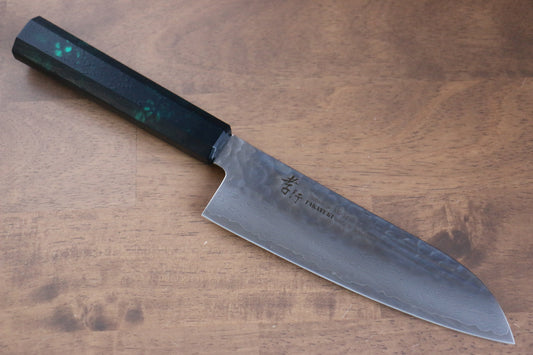 堺 孝行 なないろ VG10 33層 三徳包丁  180mm ABS樹脂(緑べっ甲)柄 - 清助刃物