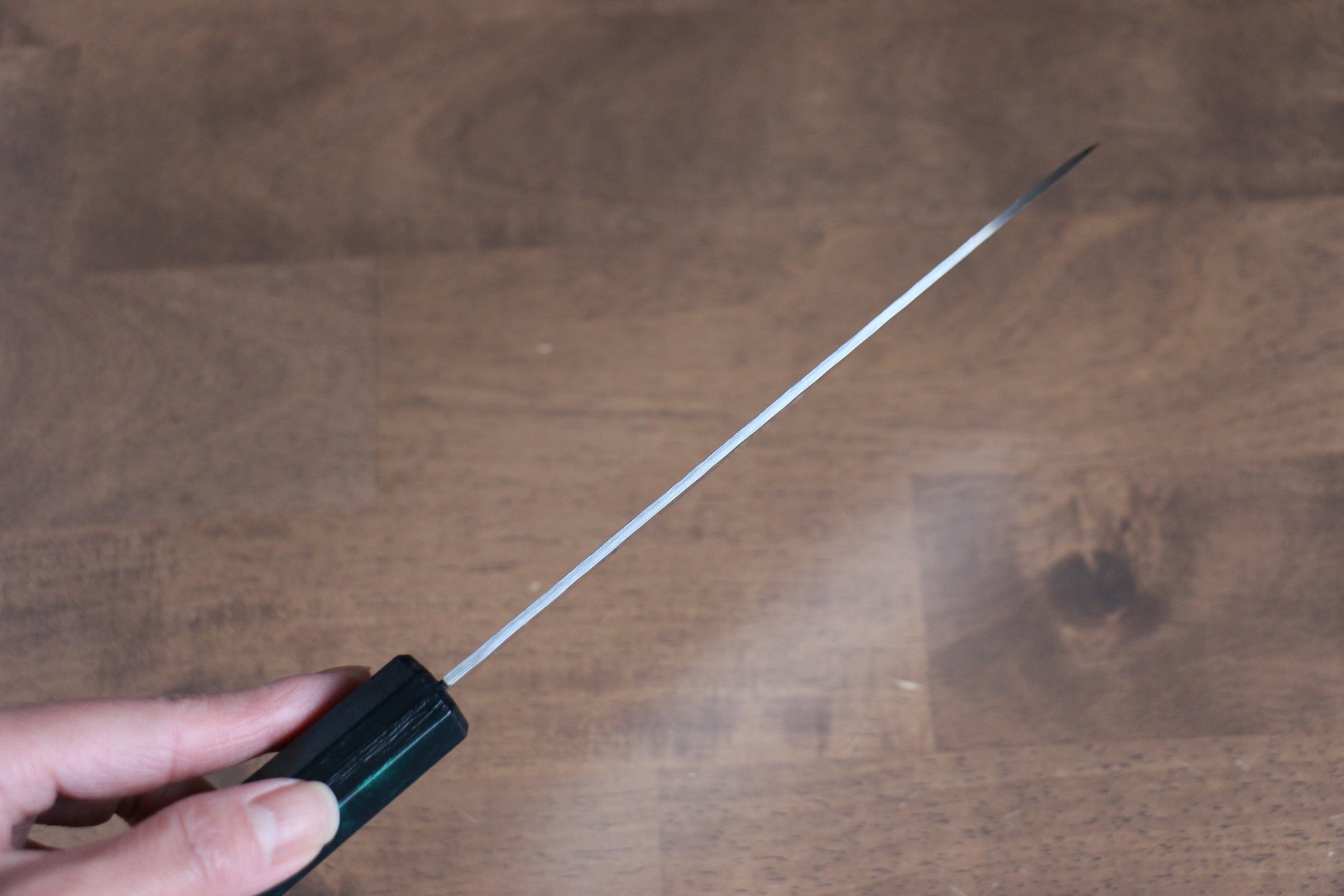 堺 孝行 なないろ VG10 33層 三徳包丁  180mm ABS樹脂(緑べっ甲)柄 - 清助刃物