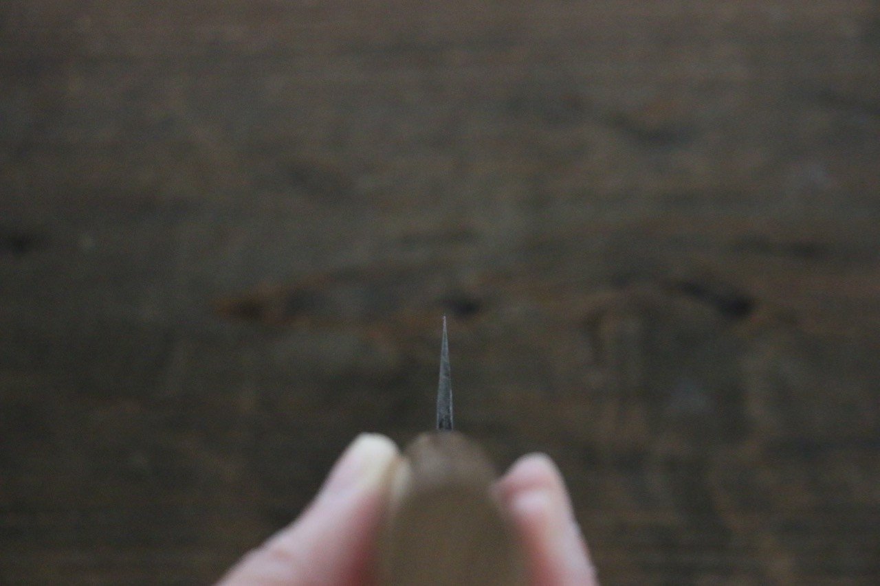 清助 青ニ鋼 梨地 ペティーナイフ 135mm 栗柄 - 清助刃物