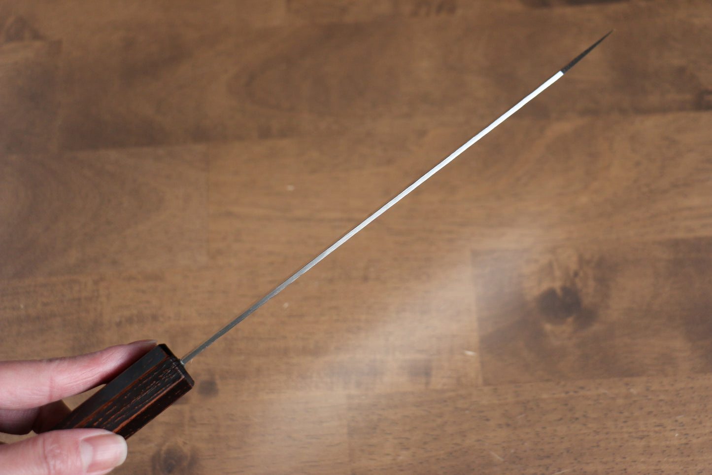 堺 孝行 なないろ VG10 33層 剣型牛刀包丁  190mm ABS樹脂(レトロ木目)柄 - 清助刃物