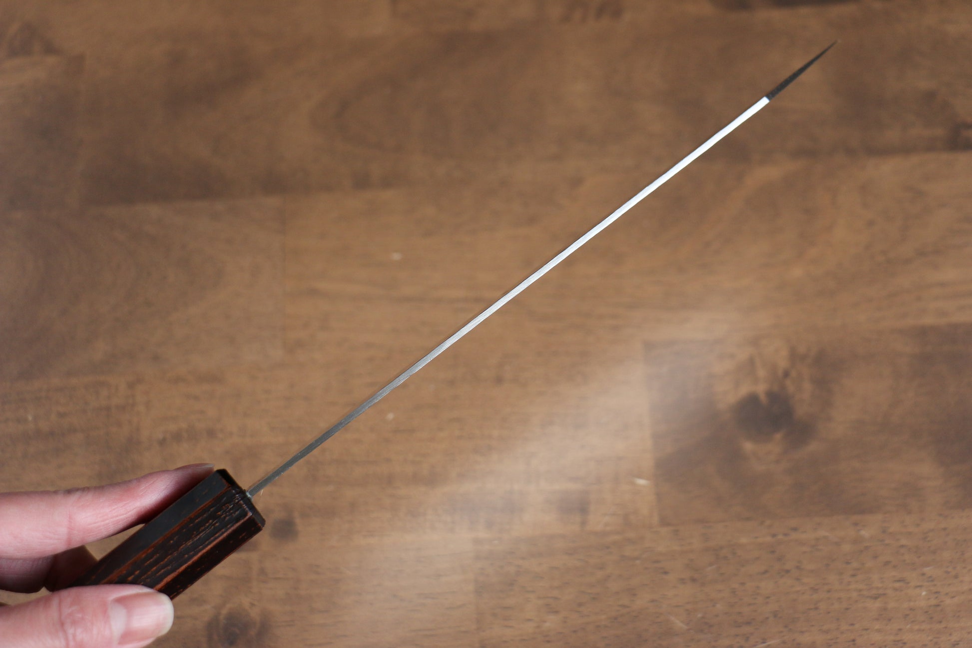 堺 孝行 なないろ VG10 33層 剣型牛刀包丁  190mm ABS樹脂(レトロ木目)柄 - 清助刃物