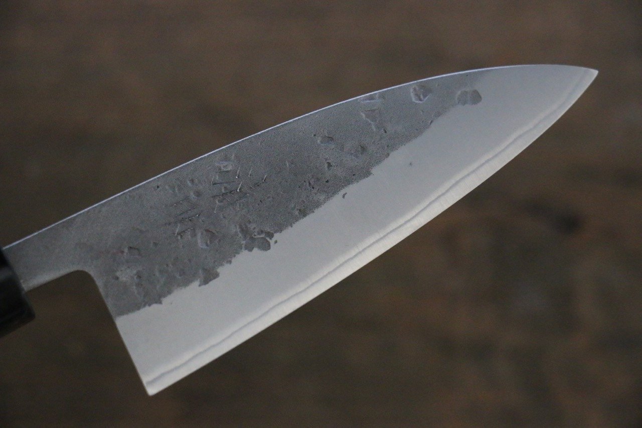 清助 青ニ鋼 梨地 鯵切り包丁  105mm 栗柄 - 清助刃物
