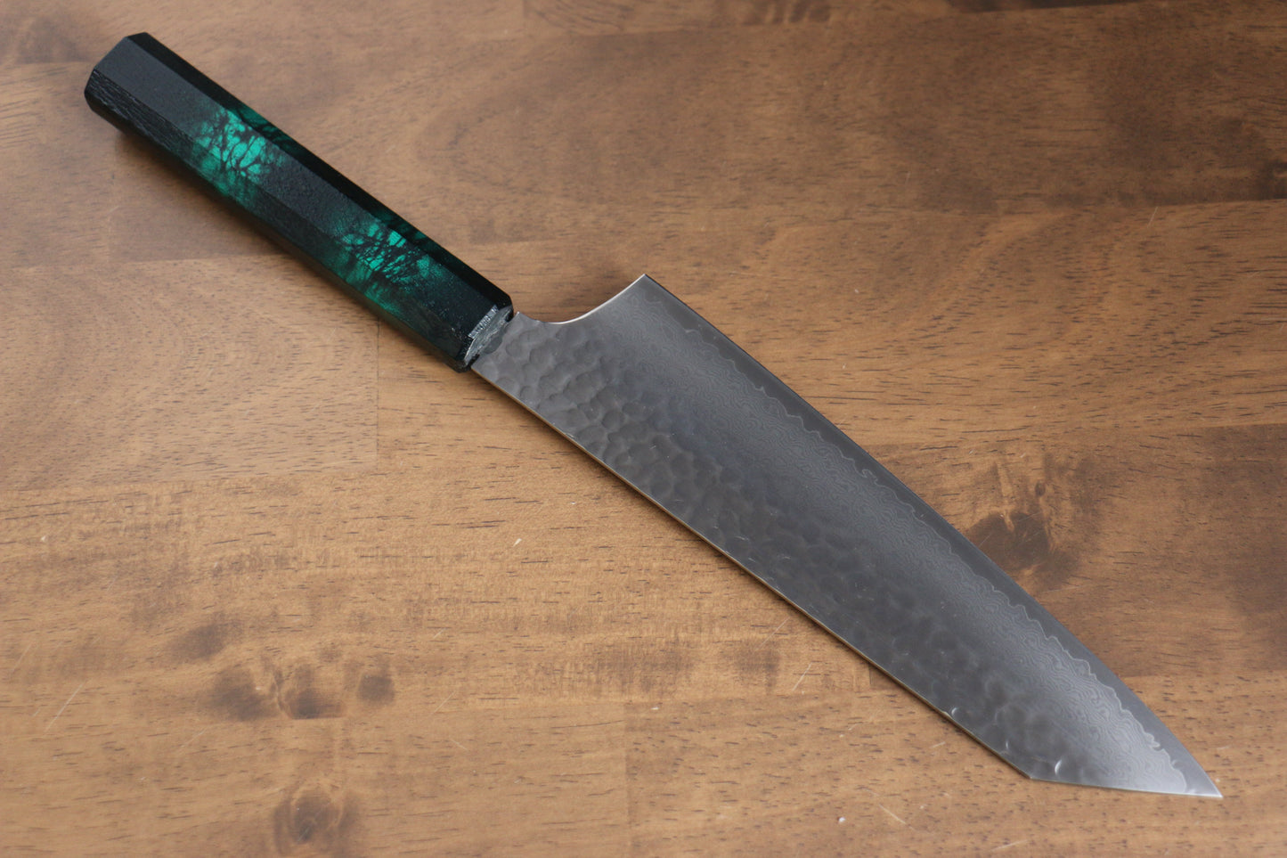 堺 孝行 なないろ VG10 33層 剣型牛刀包丁 190mm ABS樹脂(緑べっ甲)柄 - 清助刃物