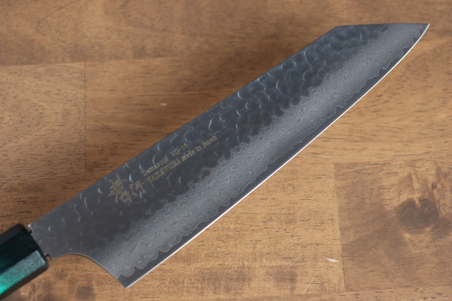 堺 孝行 なないろ VG10 33層 剣型牛刀包丁 190mm ABS樹脂(緑べっ甲)柄 - 清助刃物