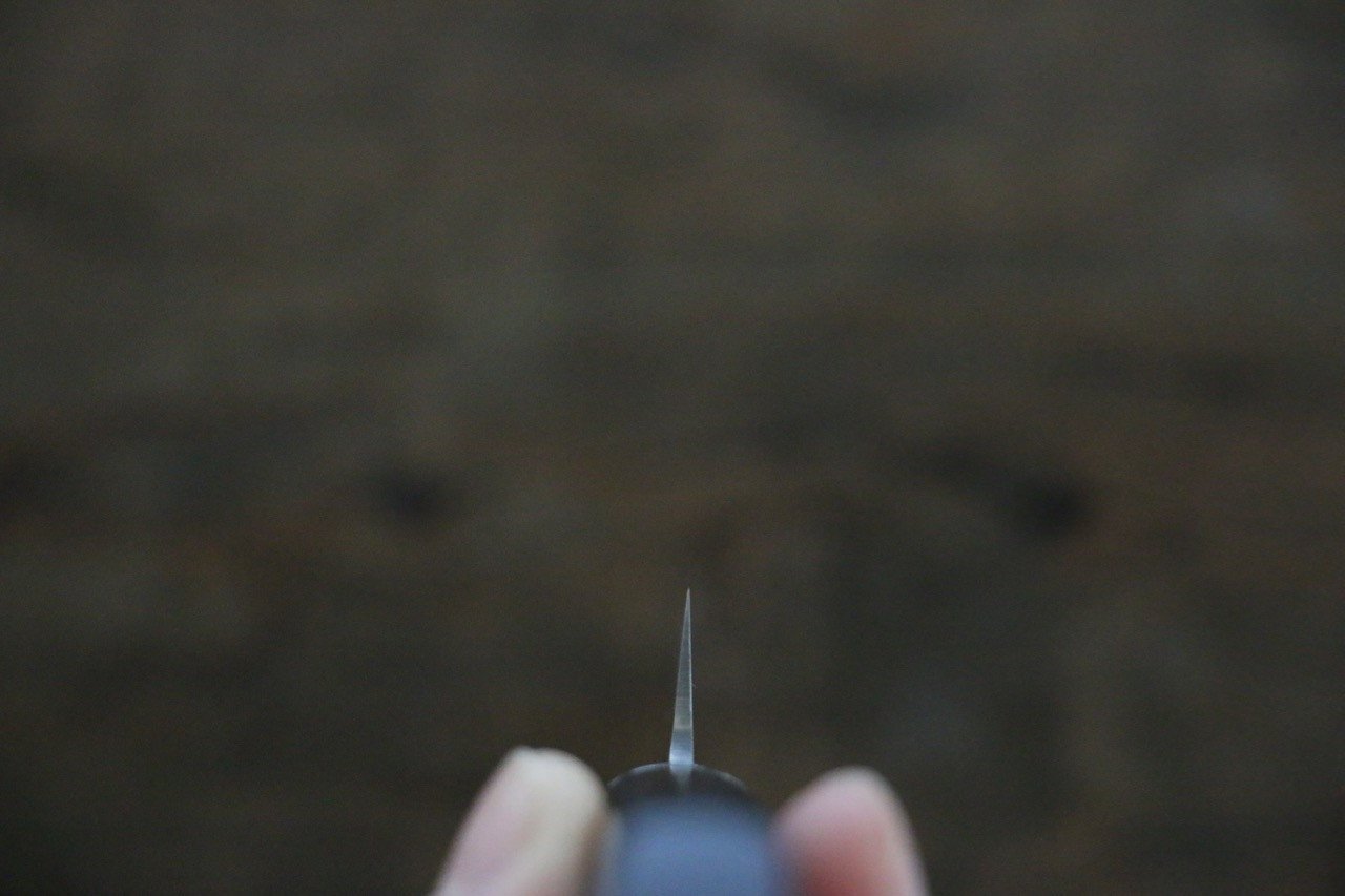 清助 V金1号 鎚目 磨き仕上げ ペティーナイフ 135mm 黒合板柄 - 清助刃物