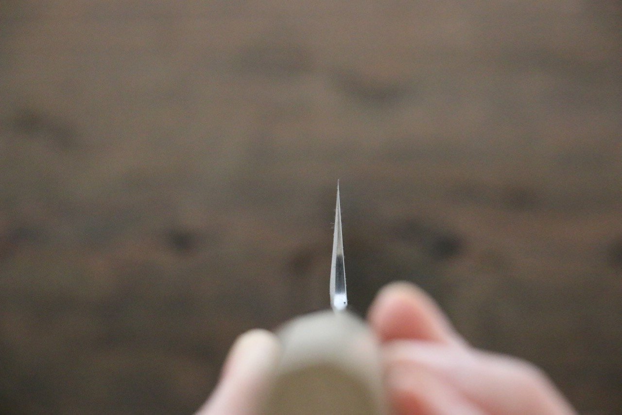 佑成 青ニ鋼 本霞 ムキ物包丁 180mm 朴柄 - 清助刃物