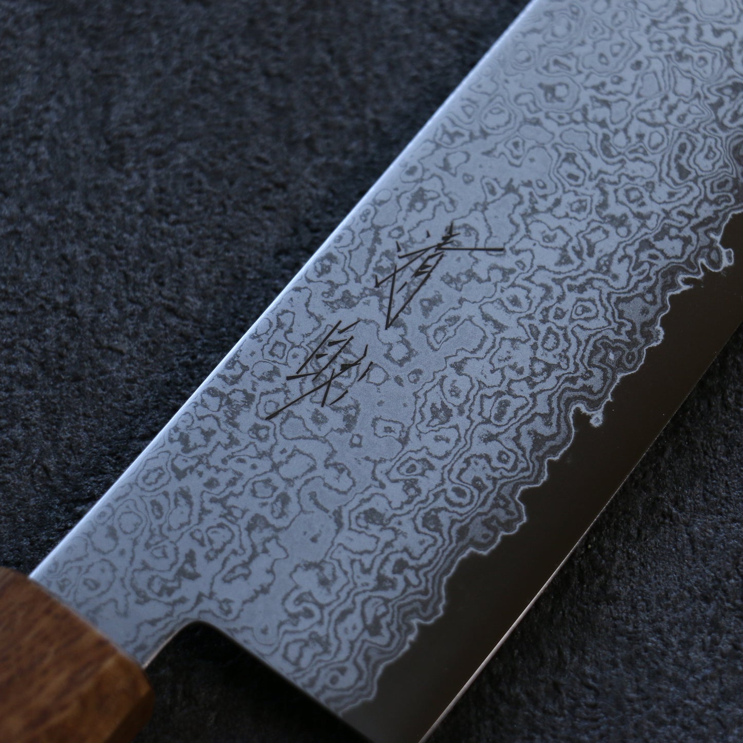 清助 V金10号 ダマスカス 三徳包丁 180mm 樫焼柄 - 清助刃物