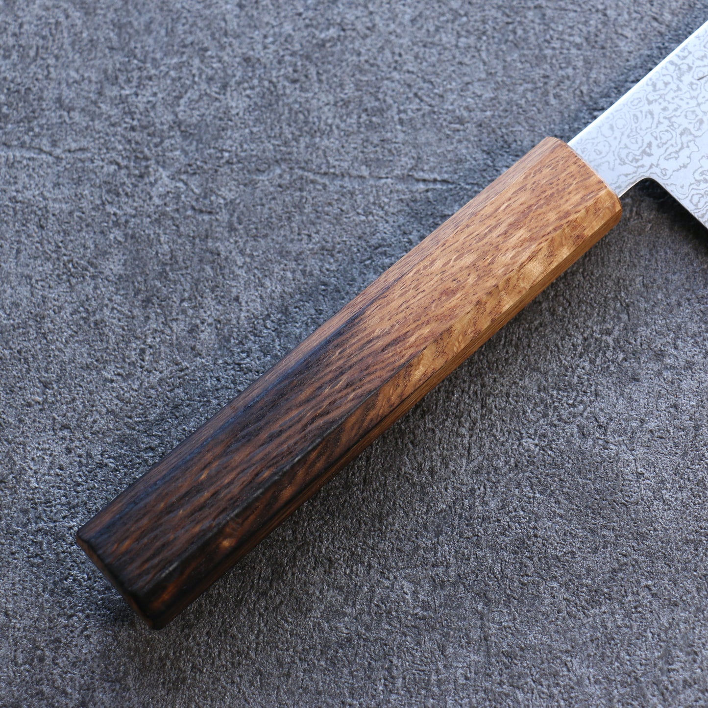 清助 V金10号 ダマスカス 三徳包丁 180mm 樫焼柄 - 清助刃物
