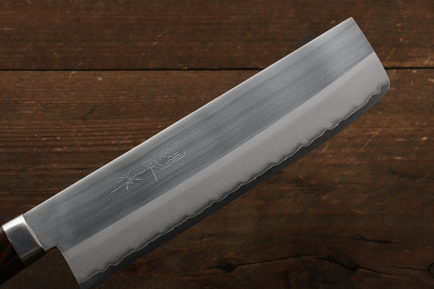 訓平 V金1号 磨き仕上げ 薄刃包丁  165mm マホガニー柄 - 清助刃物