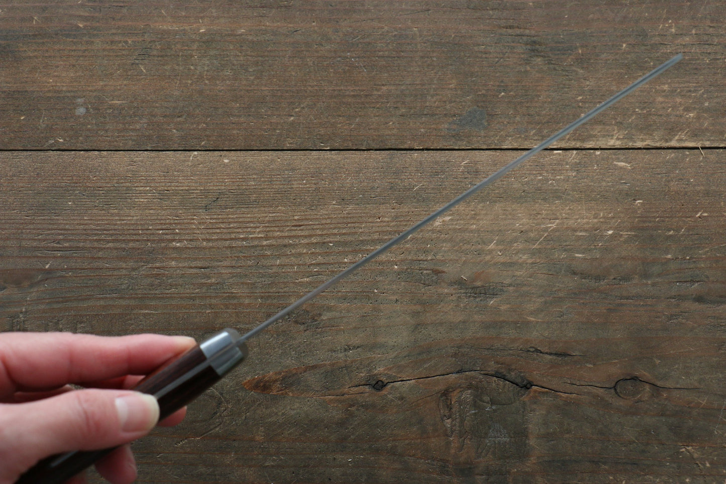 訓平 V金1号 磨き仕上げ 薄刃包丁  165mm マホガニー柄 - 清助刃物