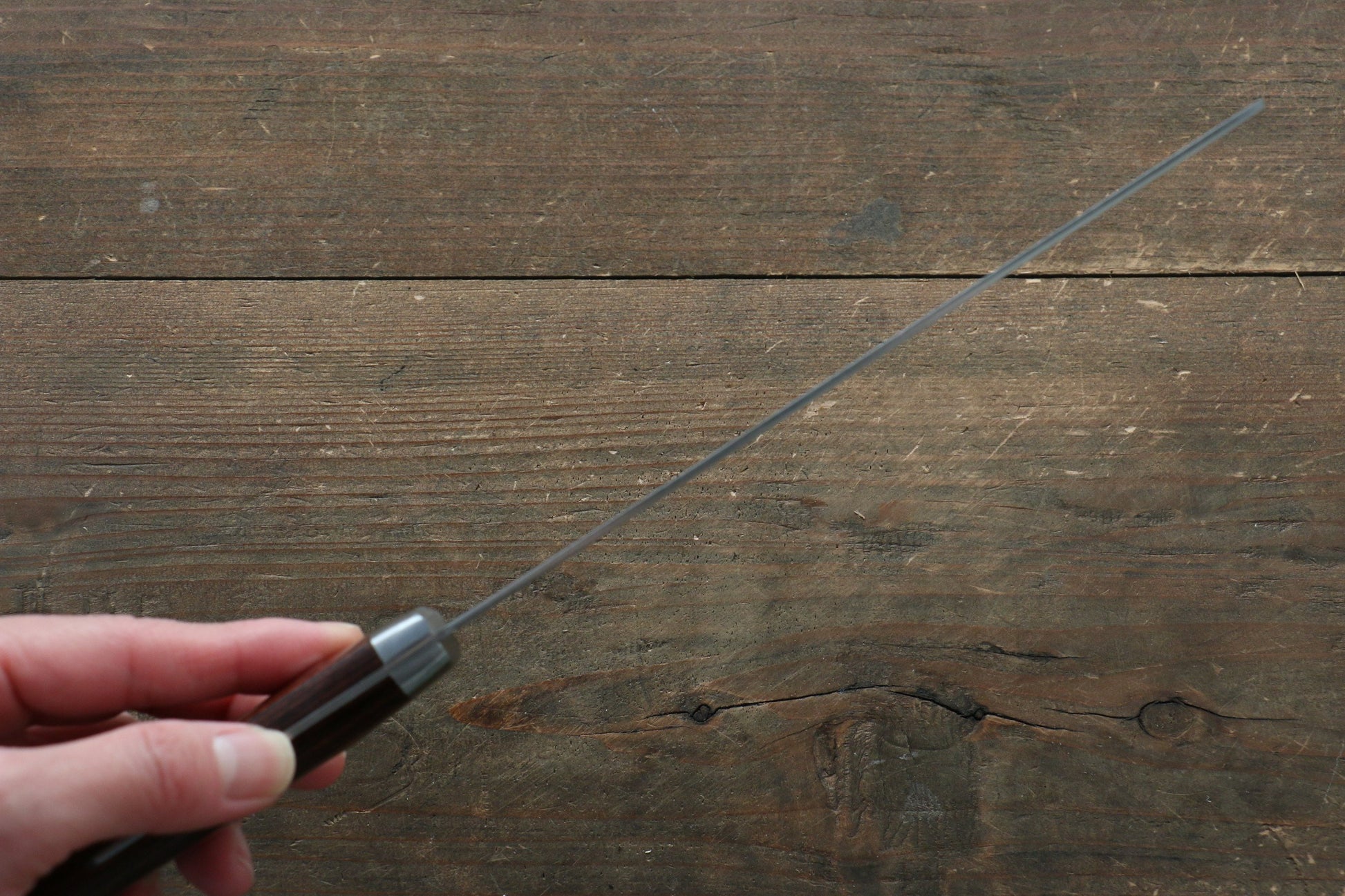 訓平 V金1号 磨き仕上げ 薄刃包丁  165mm マホガニー柄 - 清助刃物