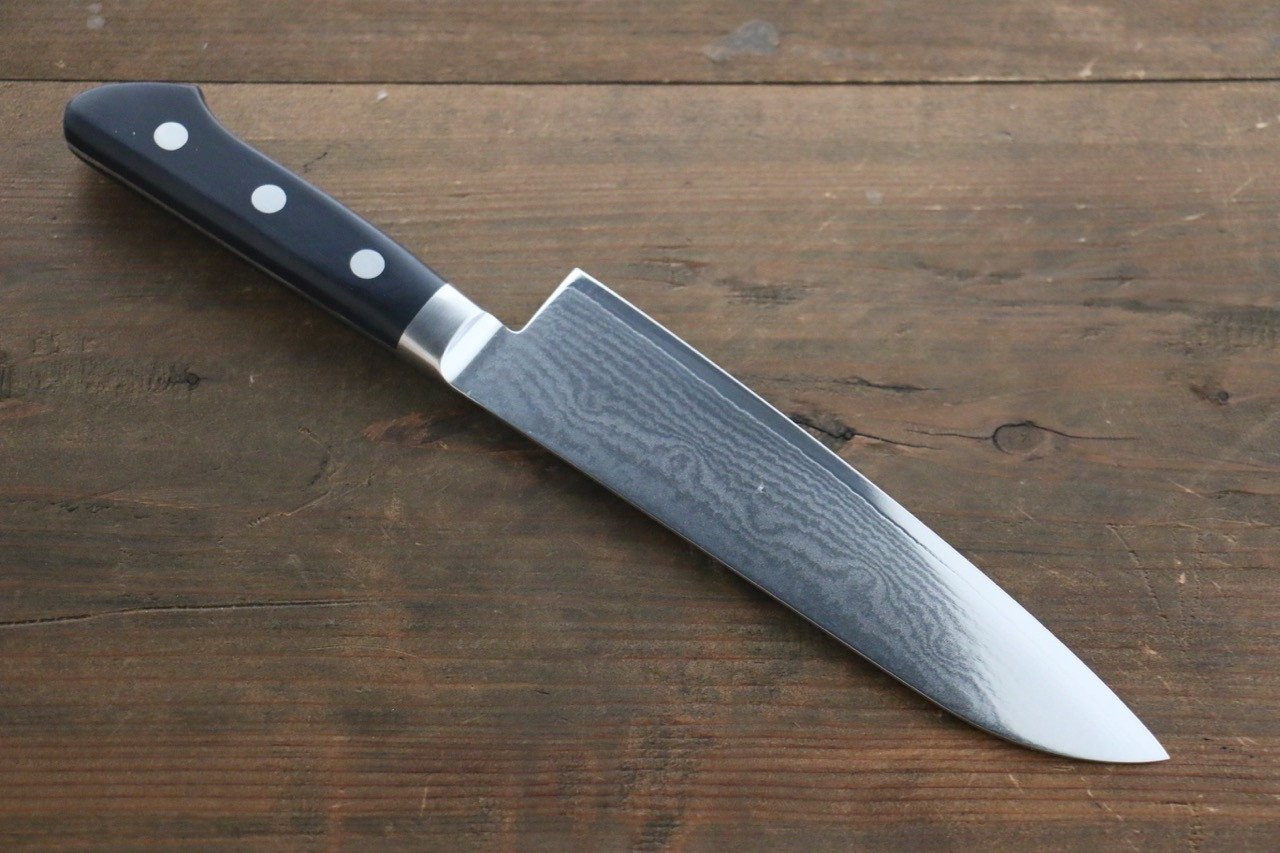 兼常 VG10 33層 ダマスカス 三徳包丁 180mm プラスチック柄 - 清助刃物