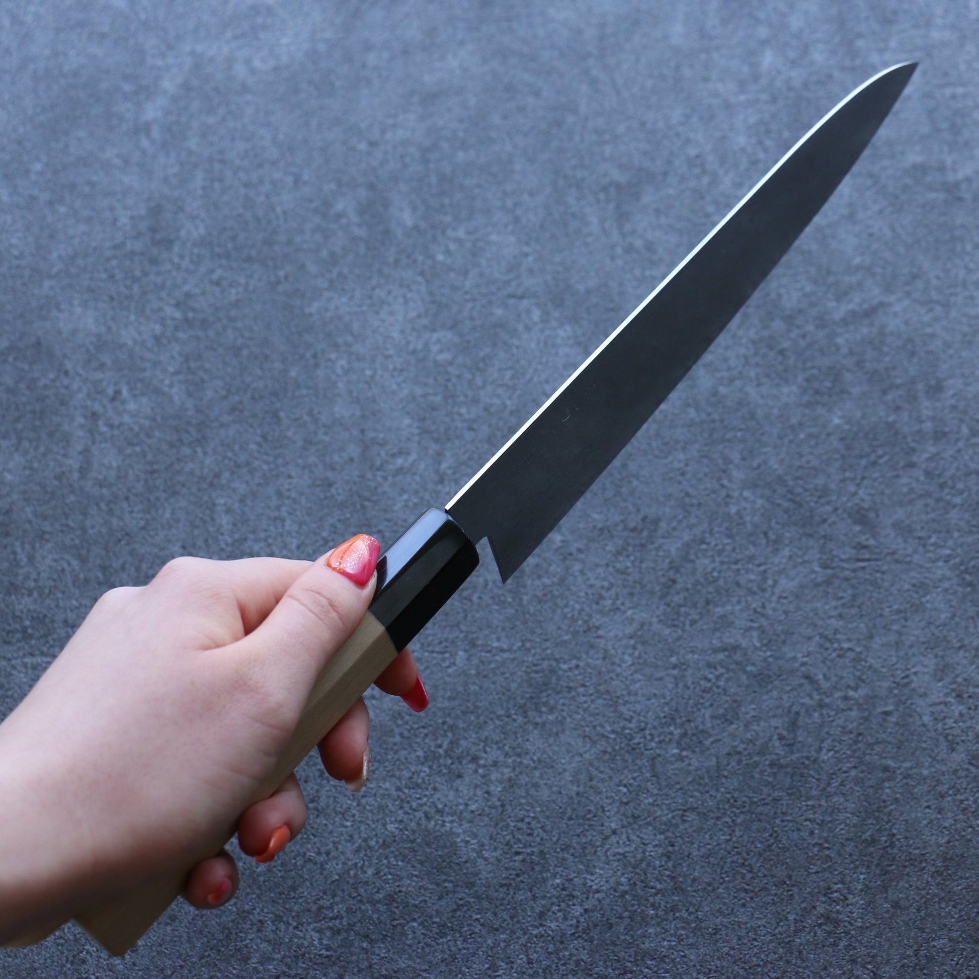 三寿ゞ AUS10 ダマスカス 磨き仕上げ 牛刀包丁  210mm 朴柄 - 清助刃物