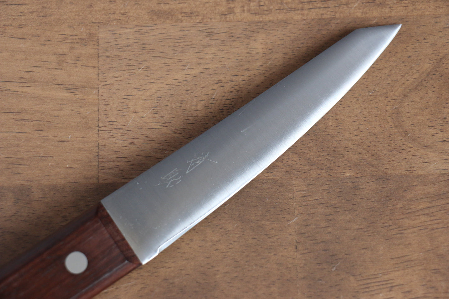 清助 山賊 日本鋼 骨スキ包丁 (丸) 150mm 紫檀柄 - 清助刃物