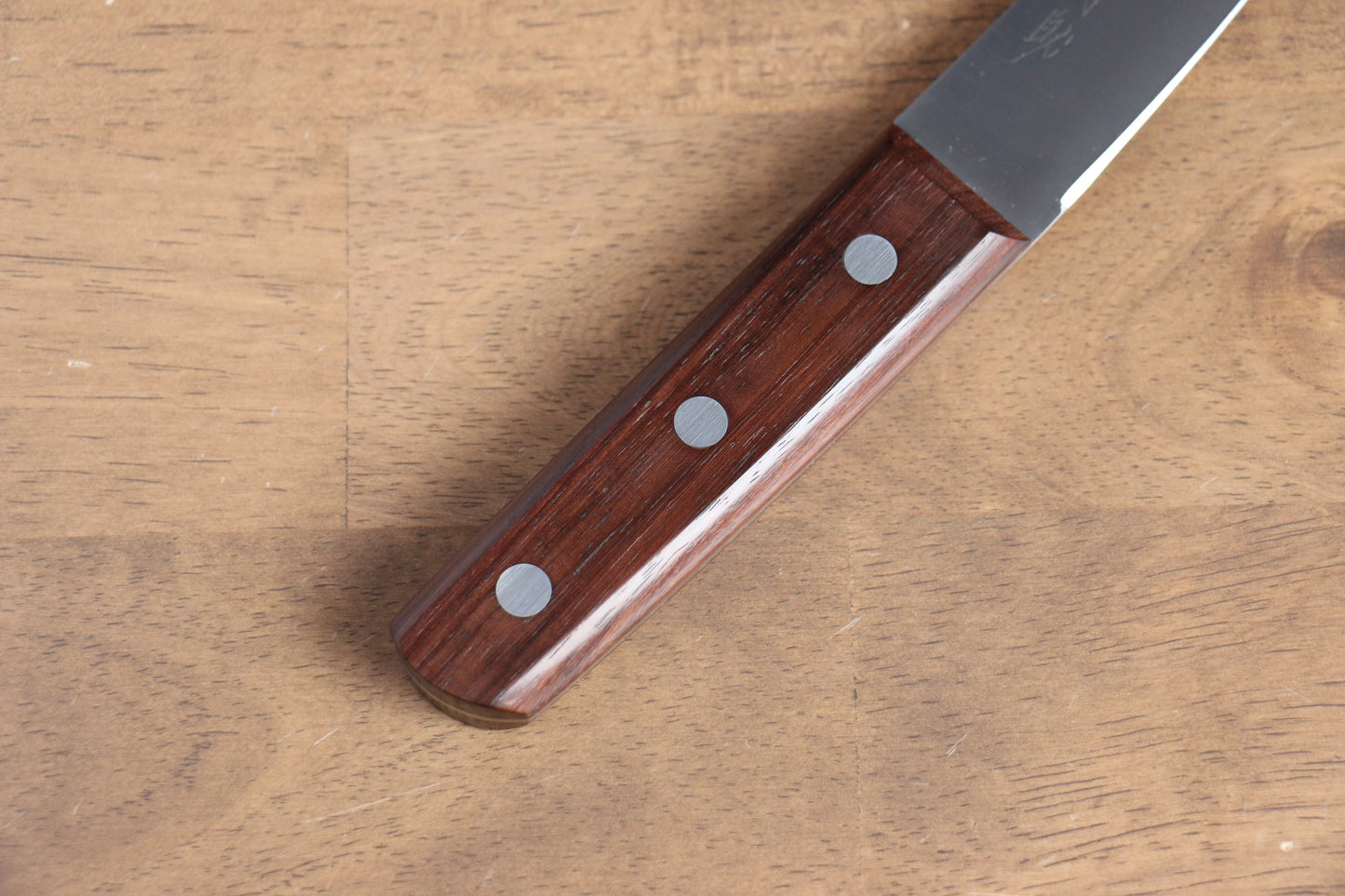 清助 山賊 日本鋼 骨スキ包丁 (丸) 150mm 紫檀柄 - 清助刃物