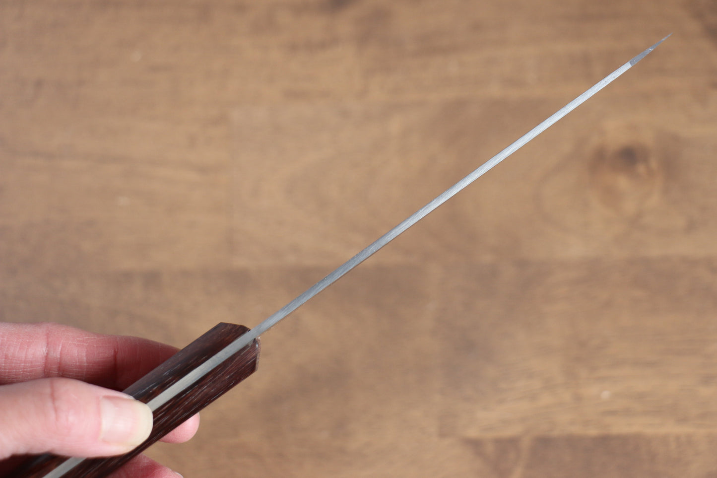 清助 山賊 日本鋼 骨スキ包丁 (丸) 150mm 紫檀柄 - 清助刃物